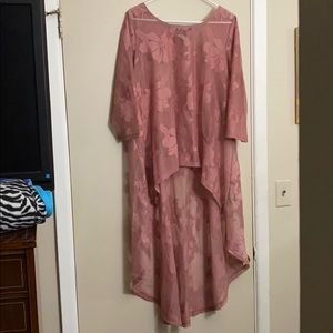 HiLo Lace Shirt by Ashley Stewart